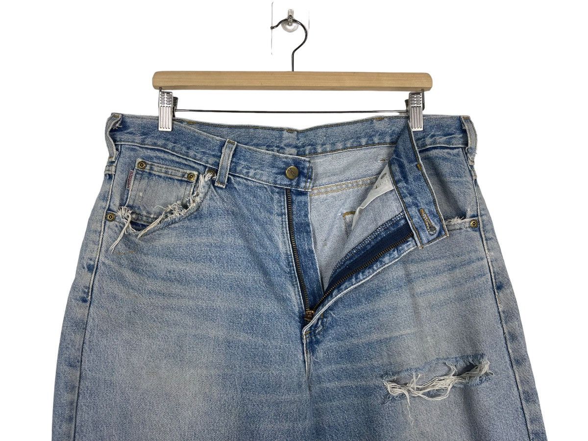 Carhartt Vintage 90s Carhatt Light Blue Ripped Denim Jeans Size US 37 - 10 Thumbnail