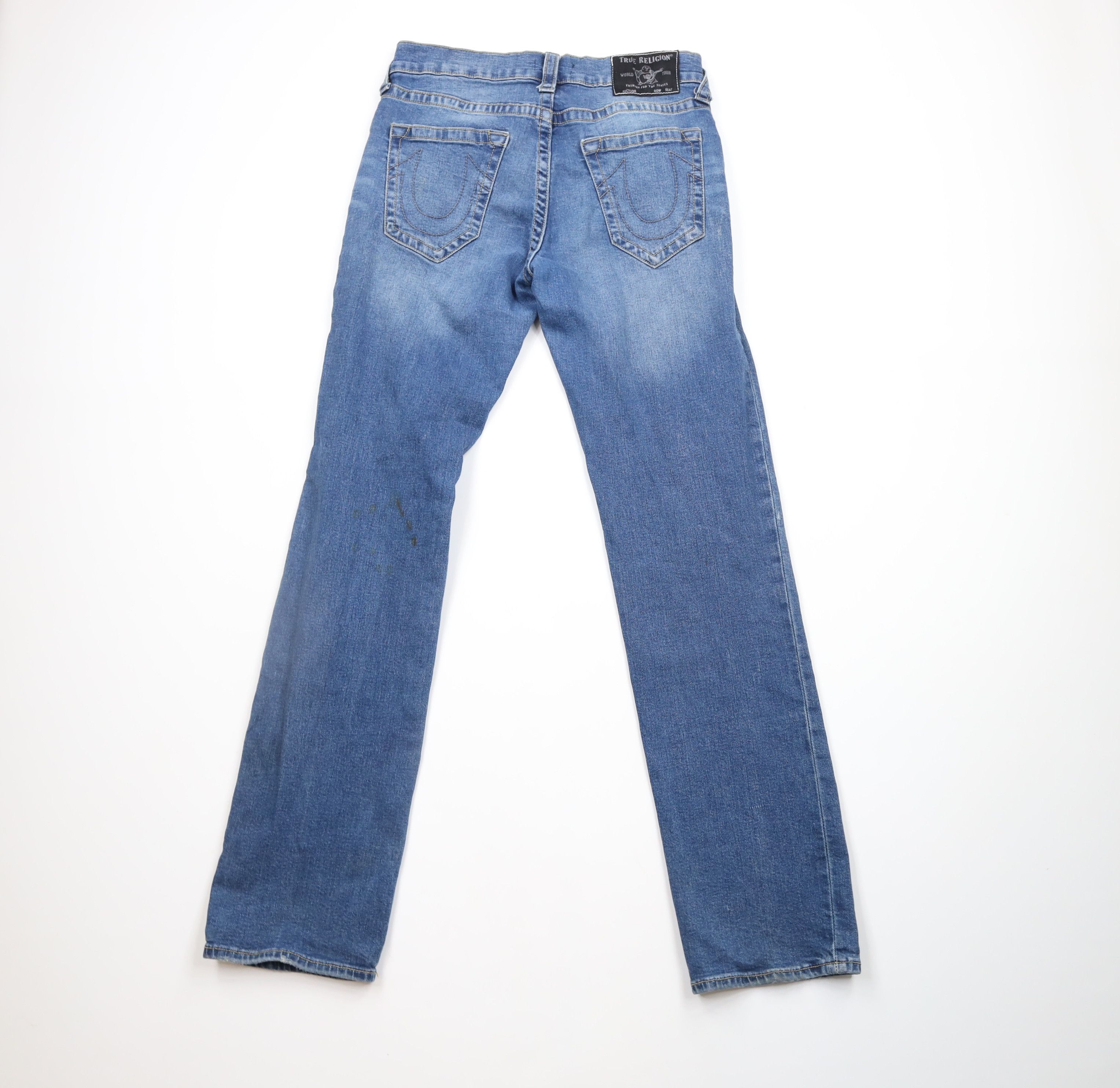 True Religion × Vintage True Religion Stretch Ricky Relaxed Straight Leg Jeans Size US 31 - 8 Thumbnail