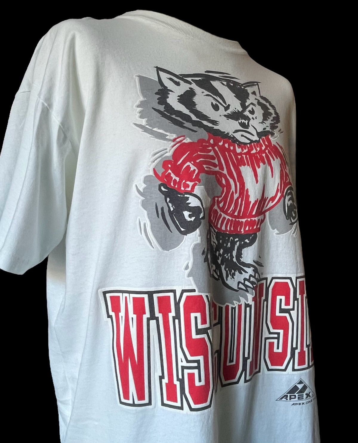 Apex One × NCAA × Vintage 1990’s NCAA Wisconsin Badgers Apex one Big logo t shirt XL Size US XL / EU 56 / 4 - 3 Thumbnail
