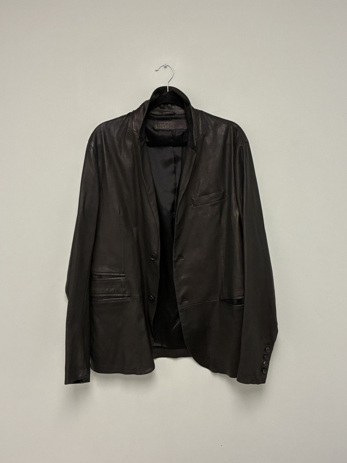 Neil Barrett Black Leather Jacket Size XL Size US XL / EU 56 / 4 - 2 Thumbnail