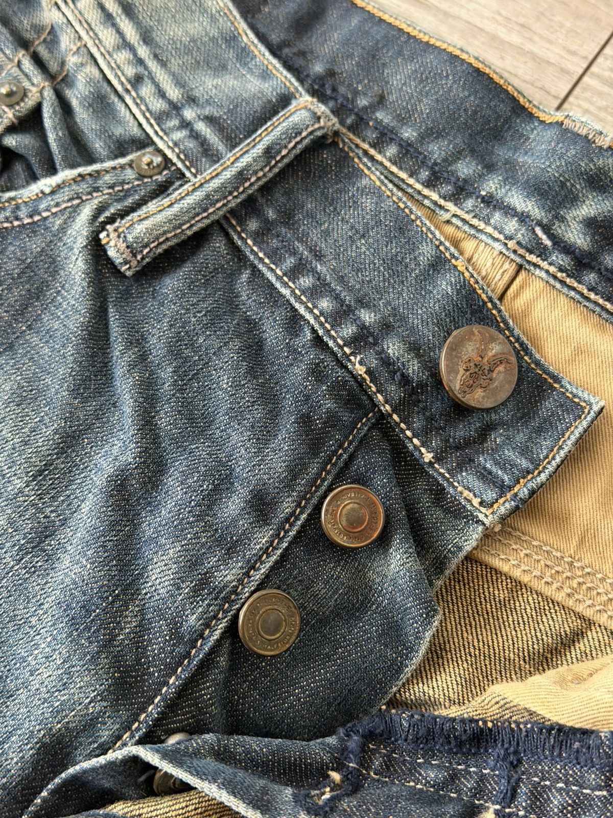 Allsaints Allsaints Spitalfields Japan Denim Opium Swag Y2K Shorts Size US 31 - 15 Thumbnail
