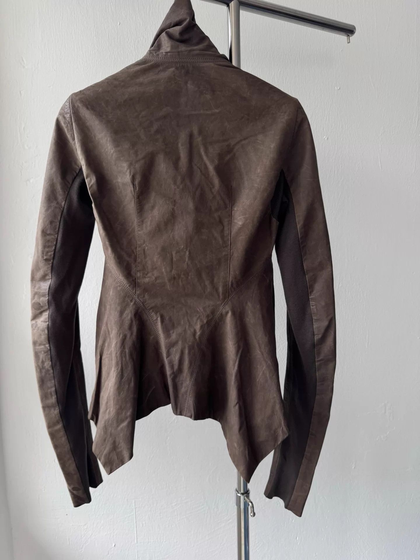 Rick Owens Rick Owens 10SS Naska Biker Leather Jacket Brown IT38 Size XS / US 0-2 / IT 36-38 - 3 Thumbnail