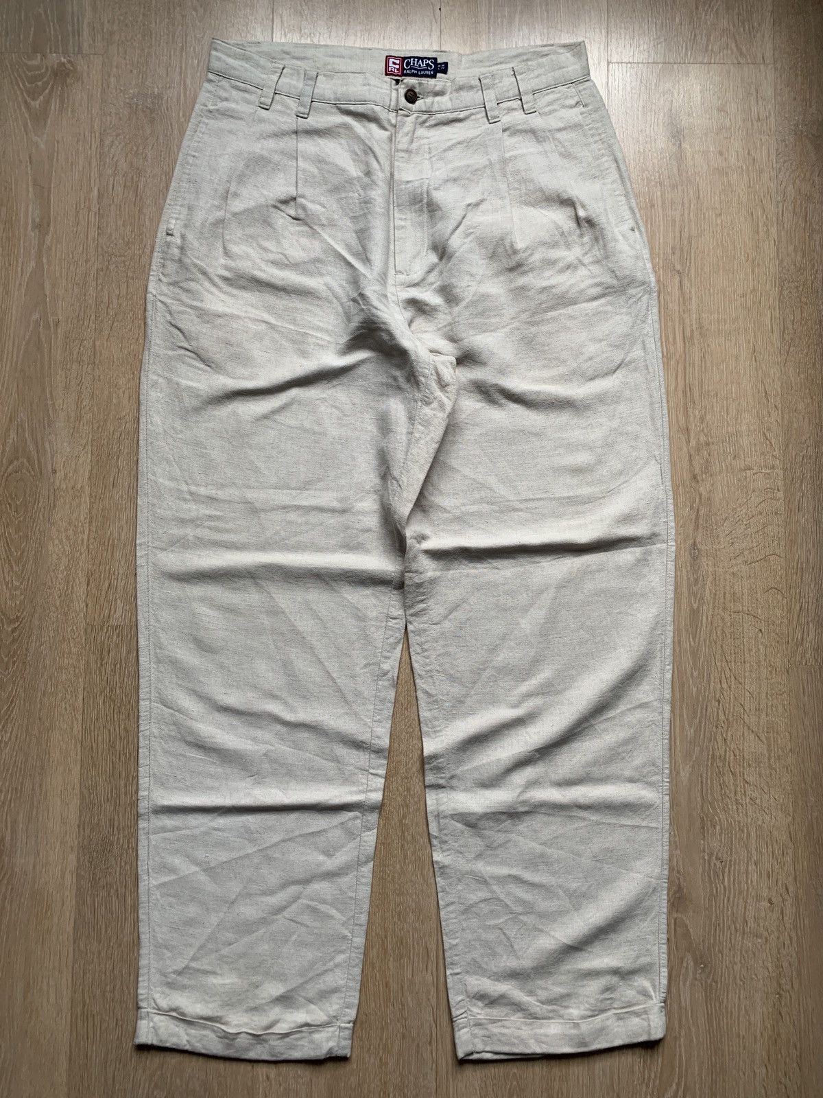 Japanese Brand × Polo Ralph Lauren × Vintage Vintage Polo Ralph Lauren Linen Pants Size US 34 / EU 50 - 1 Thumbnail