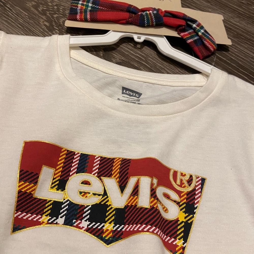 Levi's White Levi’s Long Sleeve Shirt and Headband Size US XXS / EU 40 - 2 Thumbnail
