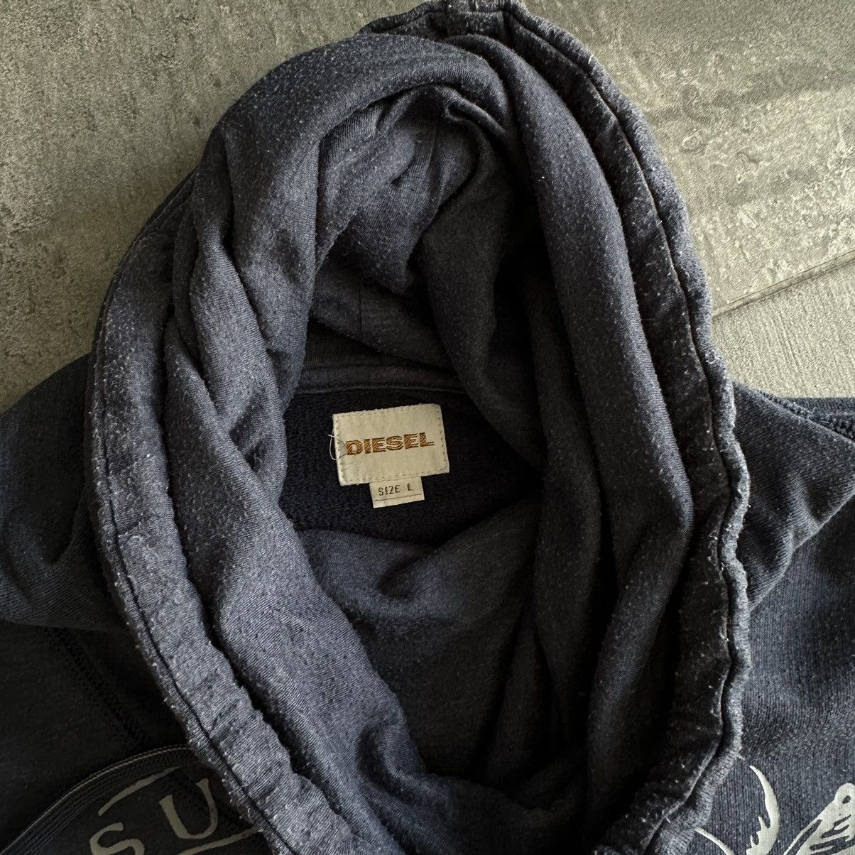 Diesel Vintage Diesel Hoodie Big Logo Double Neck Y2K 00s USA Size US L / EU 52-54 / 3 - 9 Thumbnail