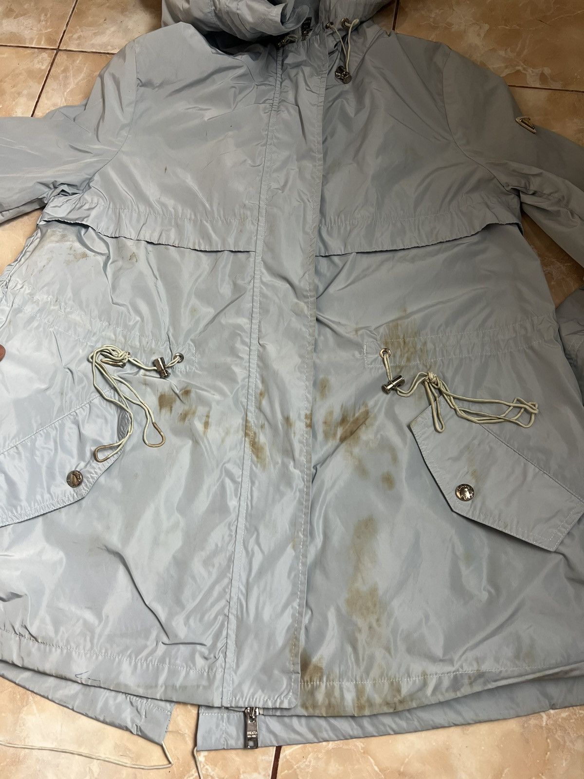 Prada Prada Light Blue Nylon Parka Jacket Stains Size M / US 6-8 / IT 42-44 - 22 Thumbnail