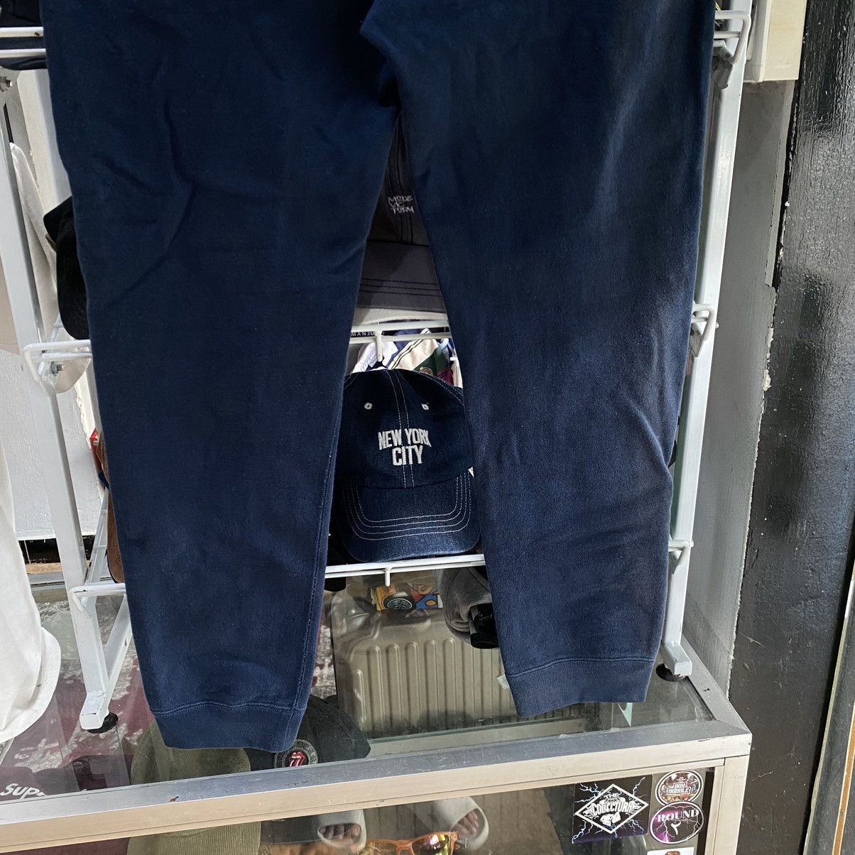 Bape Bape Bathing Ape Logo Back Sweatpants Navy Blue Sz. L Size US 34 / EU 50 - 4 Thumbnail