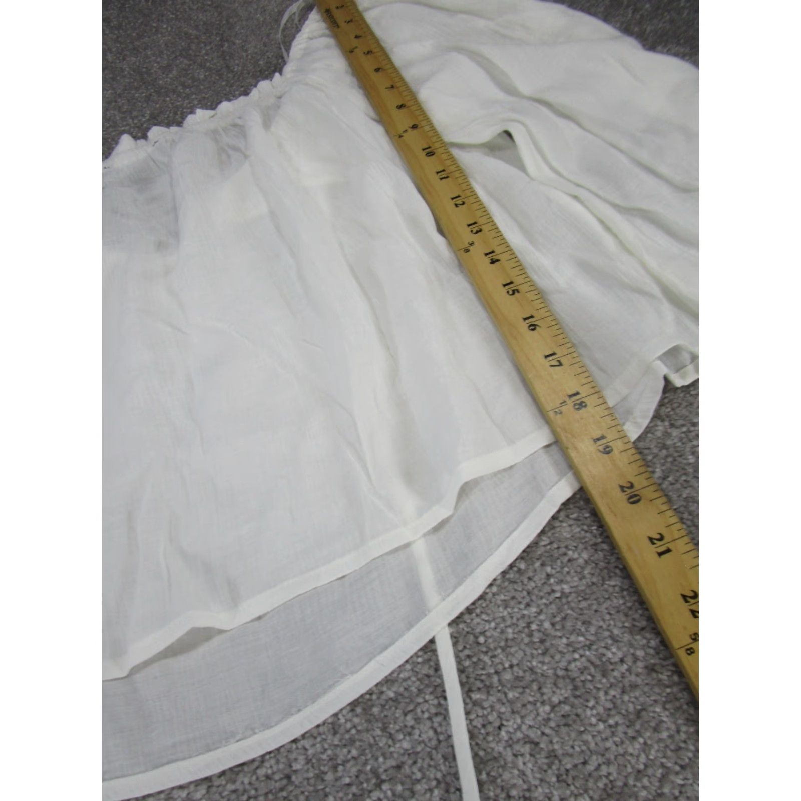 Lulus Lulus Shirt Womens M White Square Neck Puff Sleeve Blouse NEW Size M / US 6-8 / IT 42-44 - 4 Thumbnail