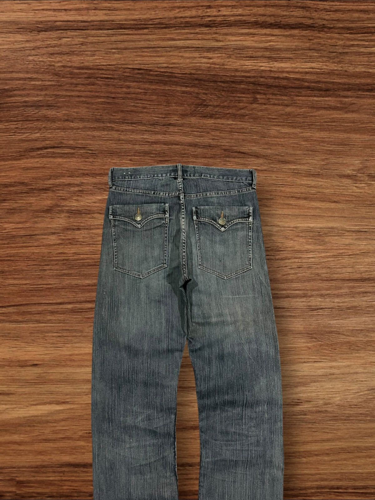 Japanese Brand ⚡️Distressed⚡️Vintage Japanese Brand Villand Dark Blue Jeans Size US 30 / EU 46 - 5 Thumbnail