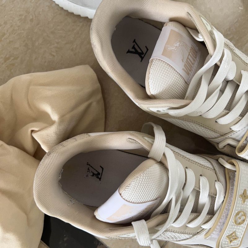 Louis Vuitton Louis Vuitton Trainer Beige Low-top Sneakers - Size US 7.5 / EU 40-41 - 8 Thumbnail