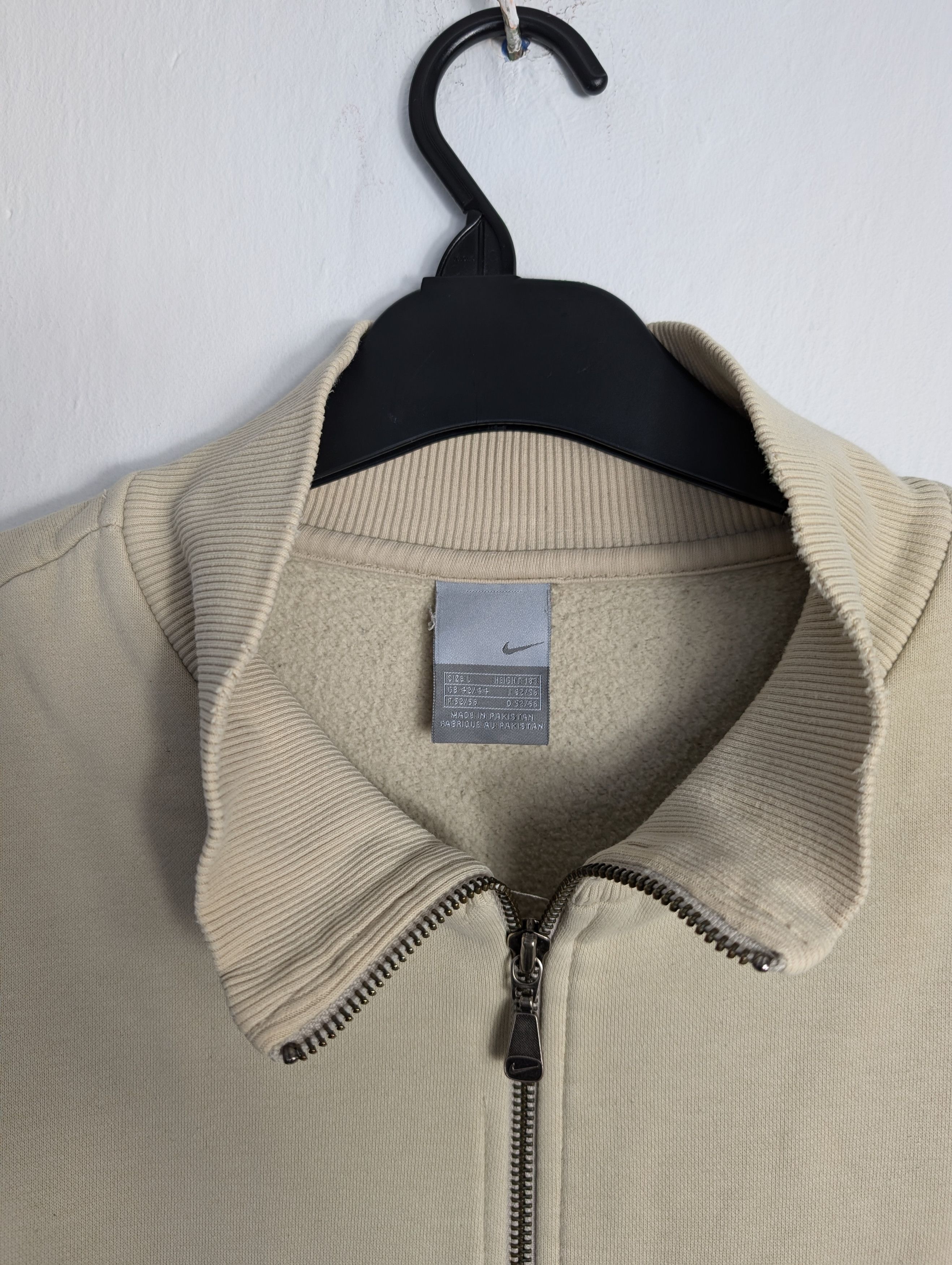 Nike Nike Vintage Full Zip Sweatshirt Beige Boxy Retro Y2K Size US L / EU 52-54 / 3 - 3 Thumbnail
