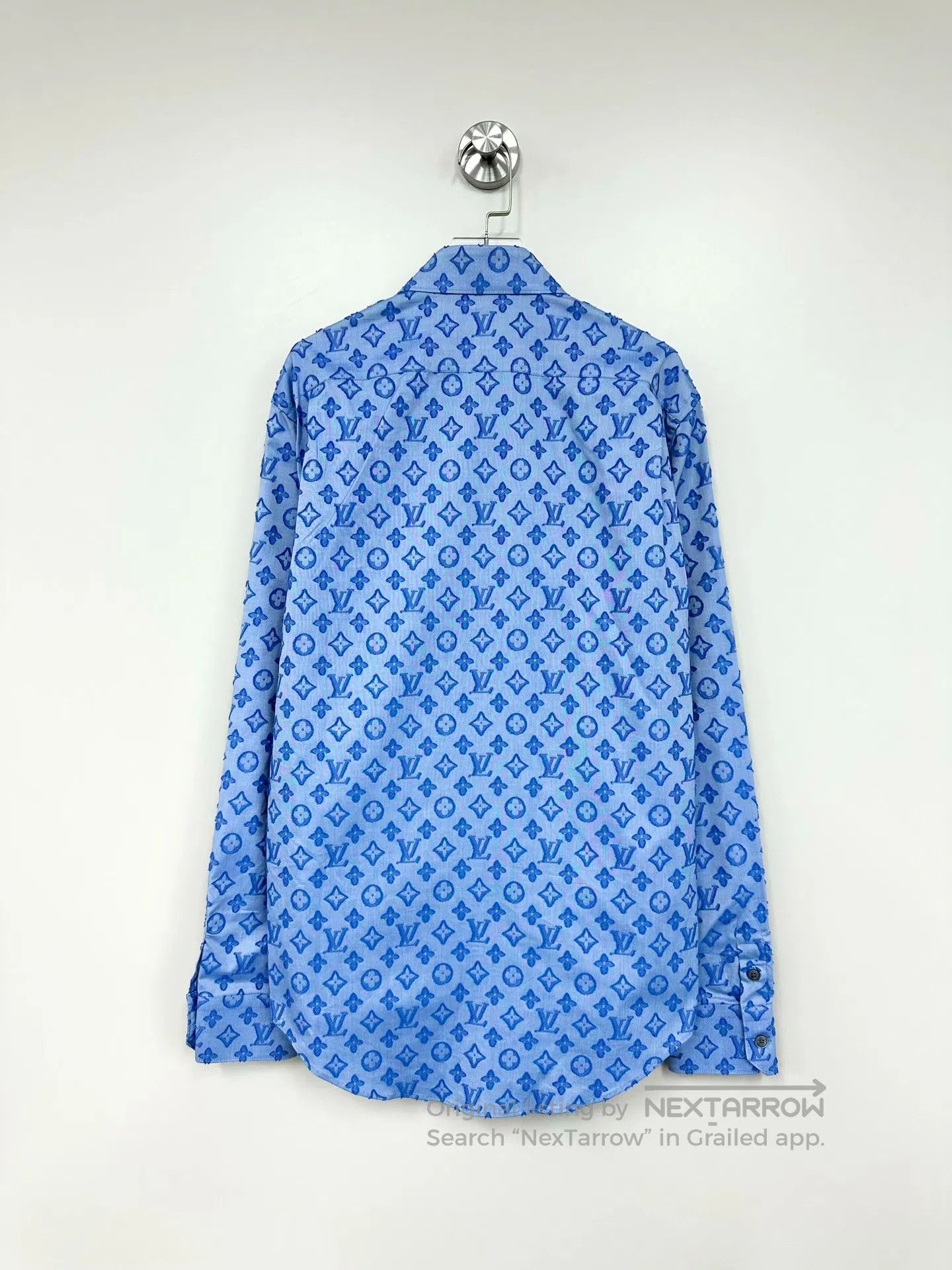 Louis Vuitton Louis Vuitton Blue Velvet Floral Full Print Logo Long Slee Size US S / EU 44-46 / 1 - 2 Thumbnail