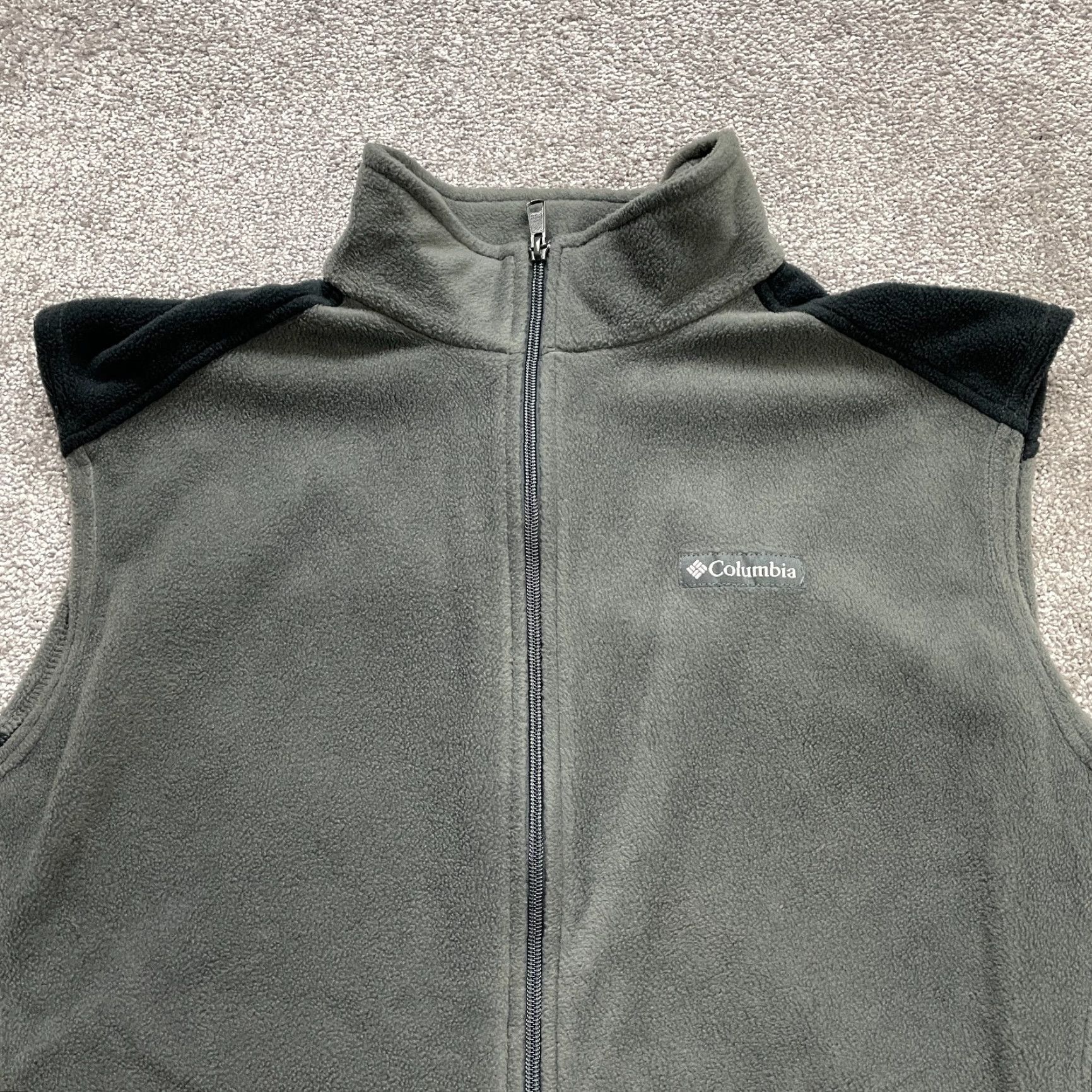 Vintage VINTAGE Columbia Fleece Vest Mens XL Gray Blue Full Zip High Neck Pockets Outdoor Hiking Size US XL / EU 56 / 4 - 3 Thumbnail
