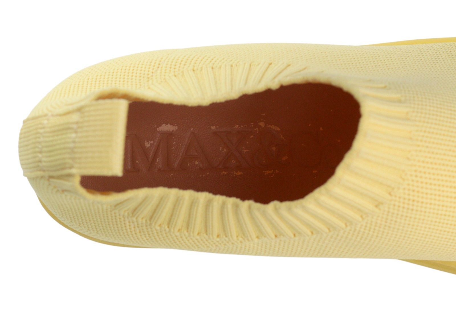 MAX&Co. EU41 Yellow Textured Slip On Square Sole Sneakers 88725 Size US 10 / IT 40 - 11 Thumbnail