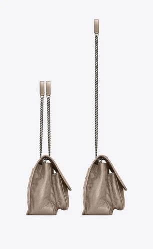 Saint Laurent Paris o1tp1o1224 Niki Large In Crinkled in Grey Size ONE SIZE - 3 Thumbnail