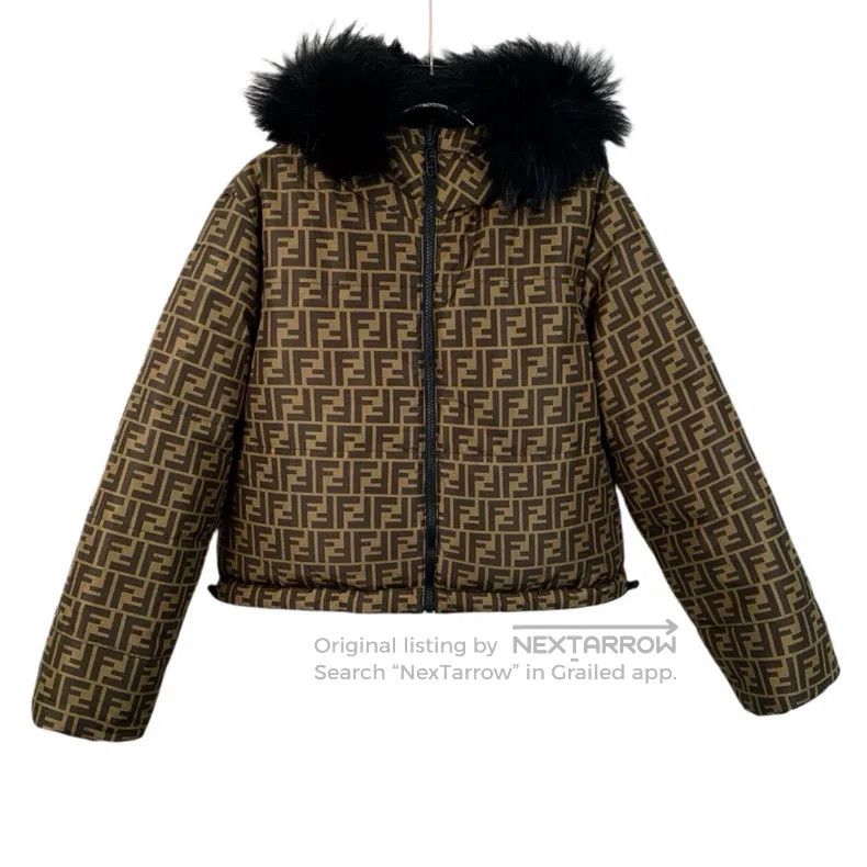 Fendi Fendi Color-blocked fur collar double F floral reversible Size S / US 4 / IT 40 - 1 Thumbnail