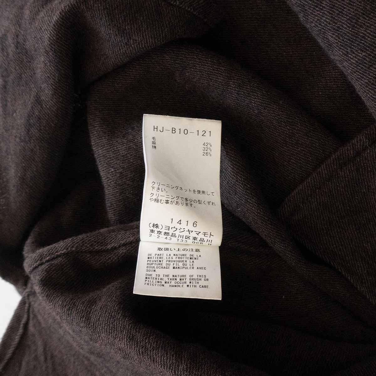 Yohji Yamamoto YOHJI YAMAMOTO POUR HOMME wool line mixed shirts HJ-b10-121 Size US M / EU 48-50 / 2 - 5 Thumbnail