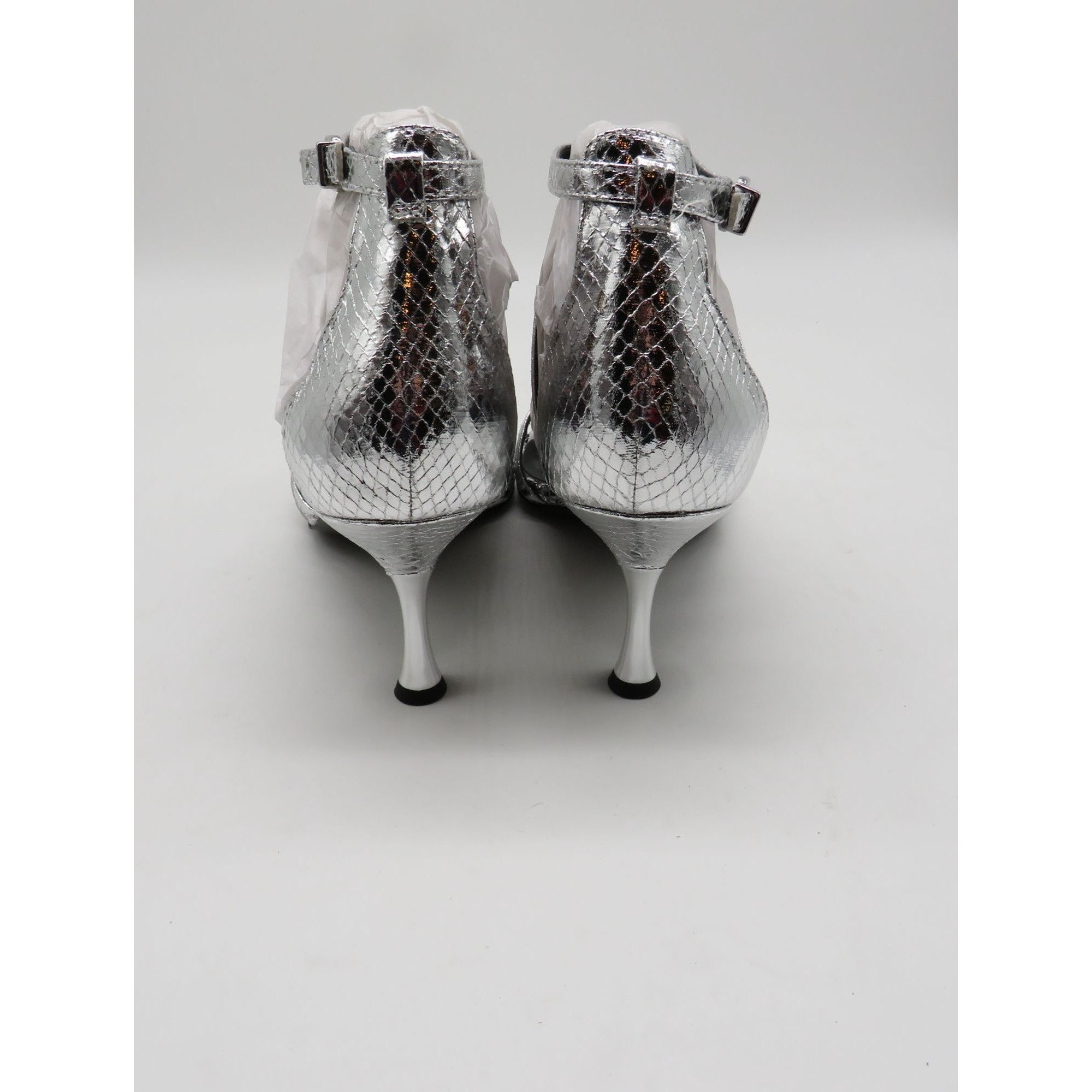Franco Sarto Franco Sarto Women's Silver Strappy Size 9 Heeled Sandals Sn Size US 9 / IT 39 - 5 Thumbnail