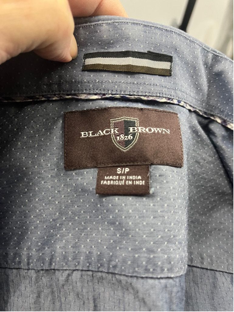 Black Brown 1826 Black Brown 1826 Micro-Dot Button-Up Shirt – Blue – Size S Size US S / EU 44-46 / 1 - 5 Thumbnail
