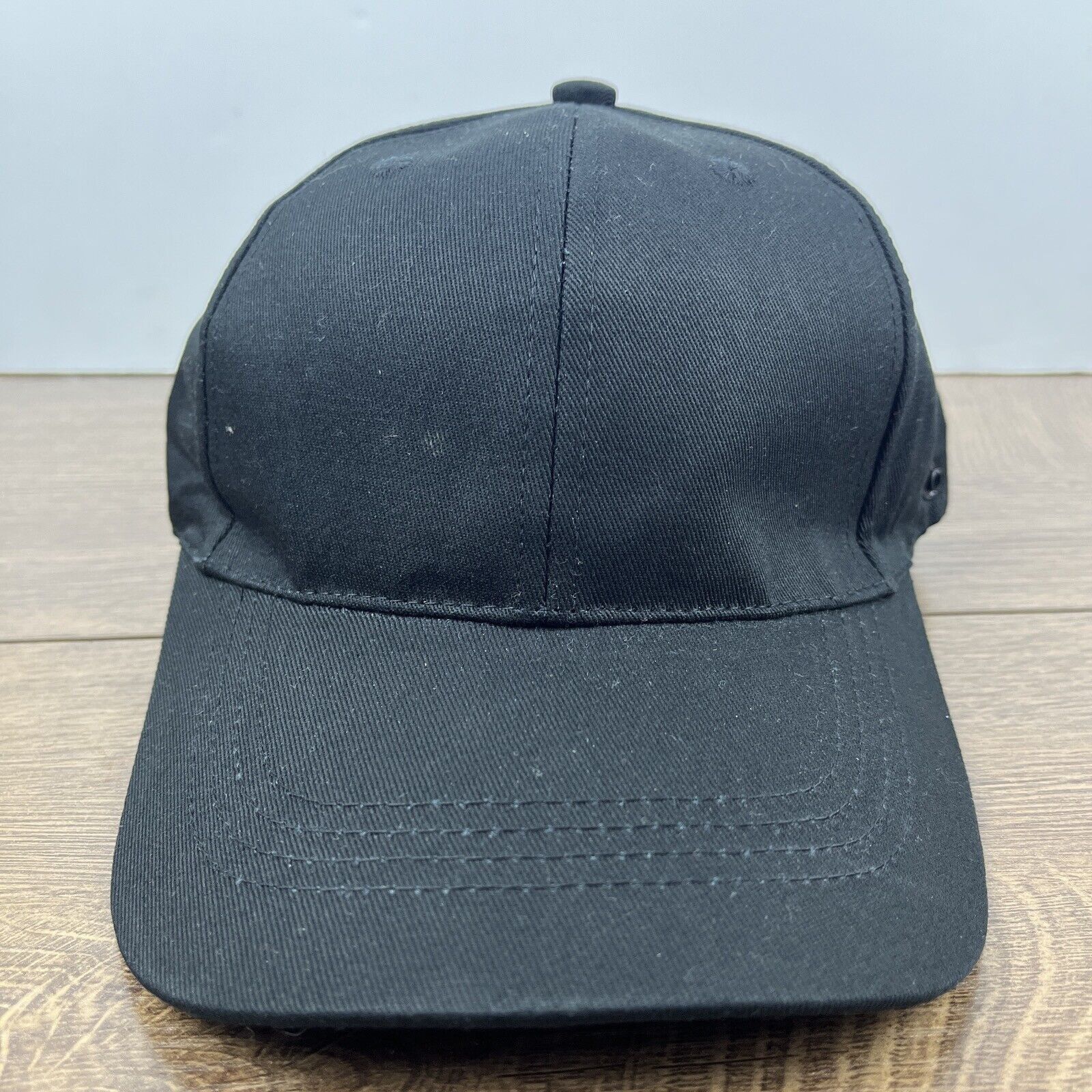 Other Plain Black Baseball Hat Blank Black Hat Adjustable Adult Si Size ONE SIZE - 4 Thumbnail