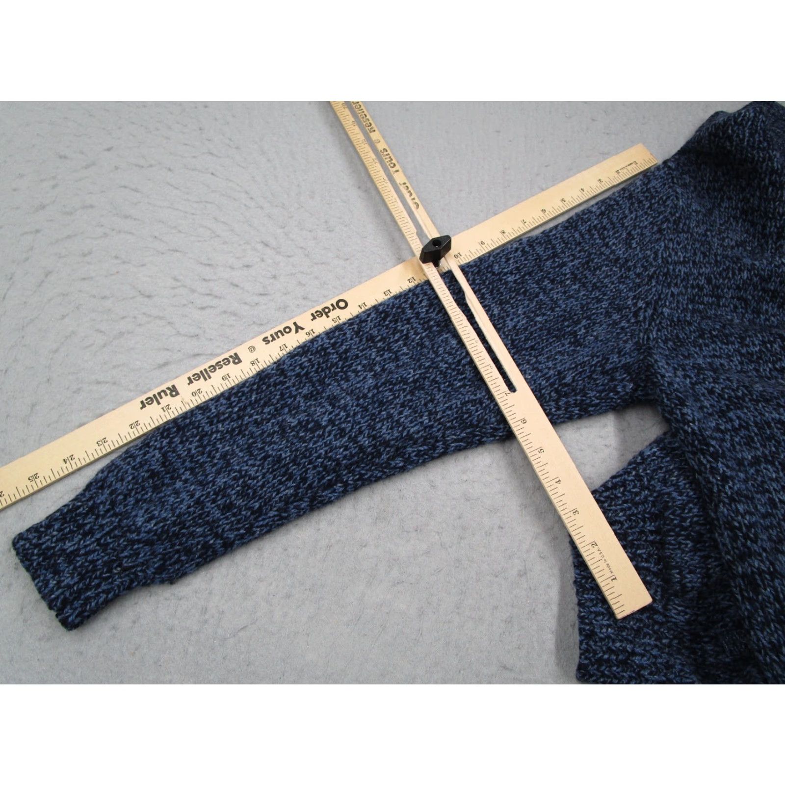 Vintage LL Bean Sweater Mens Medium Heather Blue Full Zip Lambswool Knit Hiking Outdoor Pockets 90s Bohemian Classic Retro Mens Size US M / EU 48-50 / 2 - 7 Thumbnail