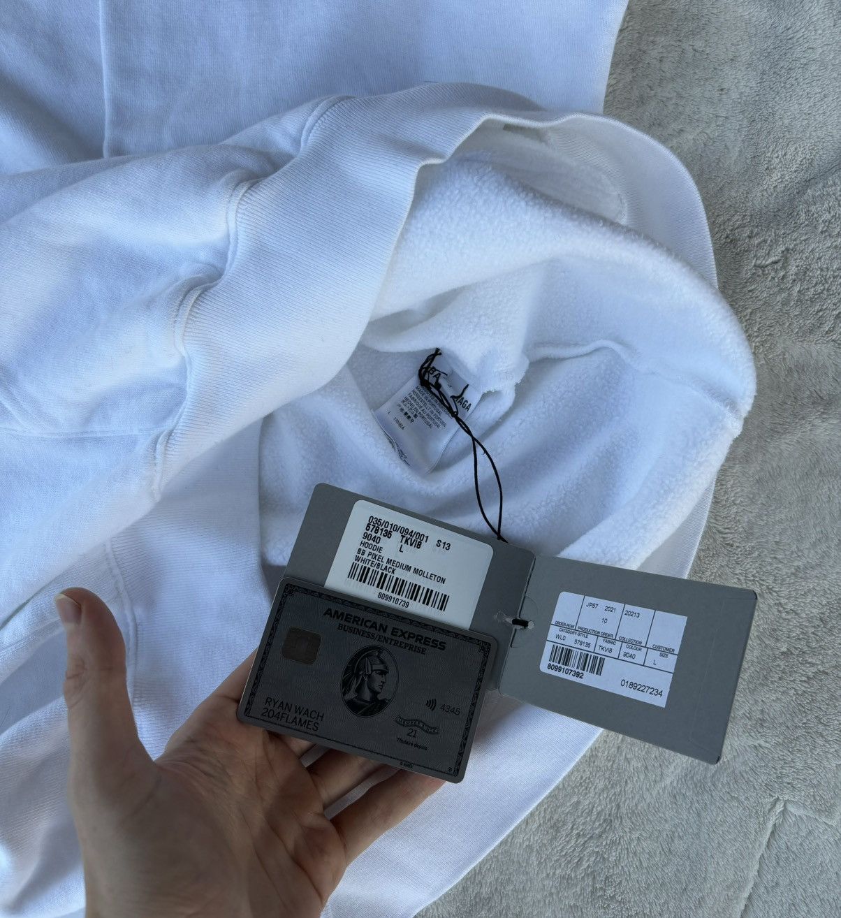 Balenciaga Balenciaga White Pixel Logo Hoodie Size US XL / EU 56 / 4 - 3 Thumbnail