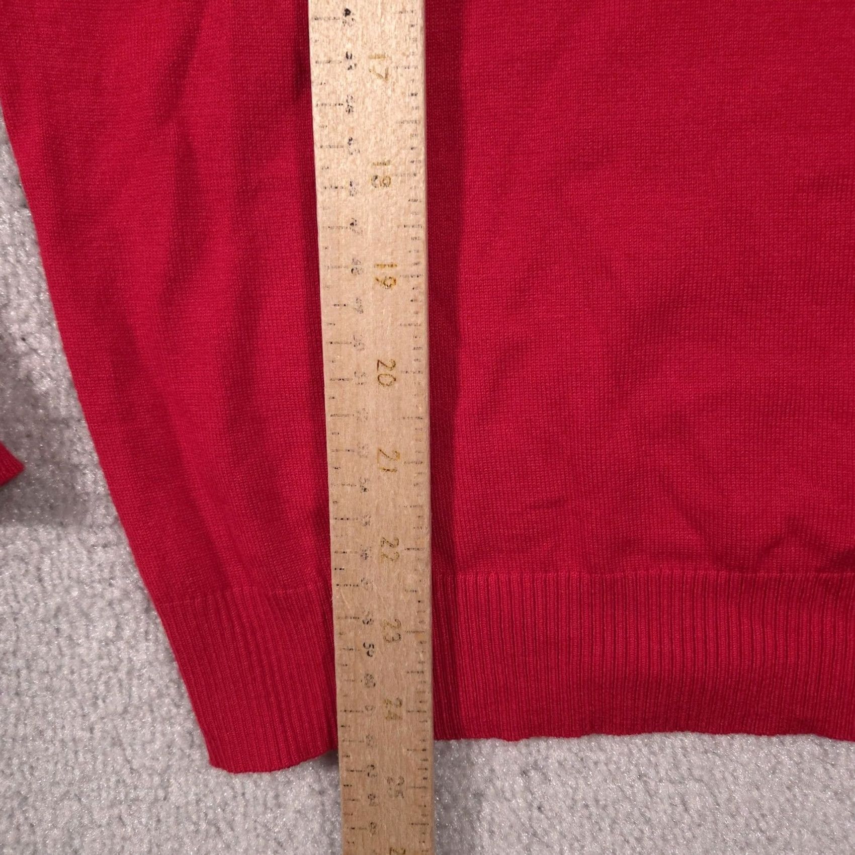 Calvin Klein Calvin Klein Sweater Womens M Red Turtleneck Knit Pullover Logo Rayon Nylon Size M / US 6-8 / IT 42-44 - 7 Thumbnail