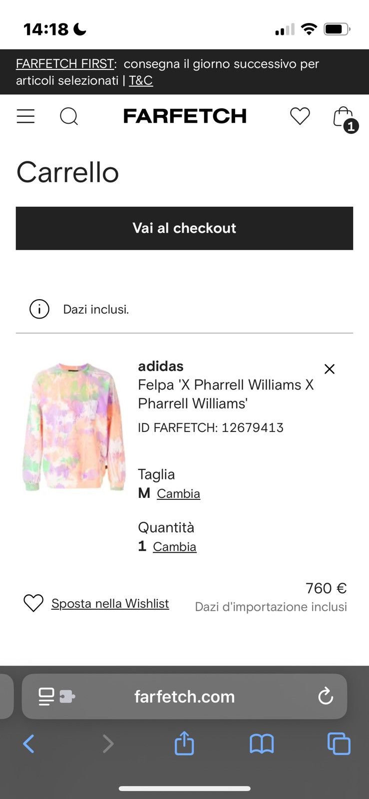 Adidas × Pharrell ADIDAS x PHARRELL WILLIAMS HUMANRACE HOLI CREW SWEATSHIRT Size US L / EU 52-54 / 3 - 5 Thumbnail