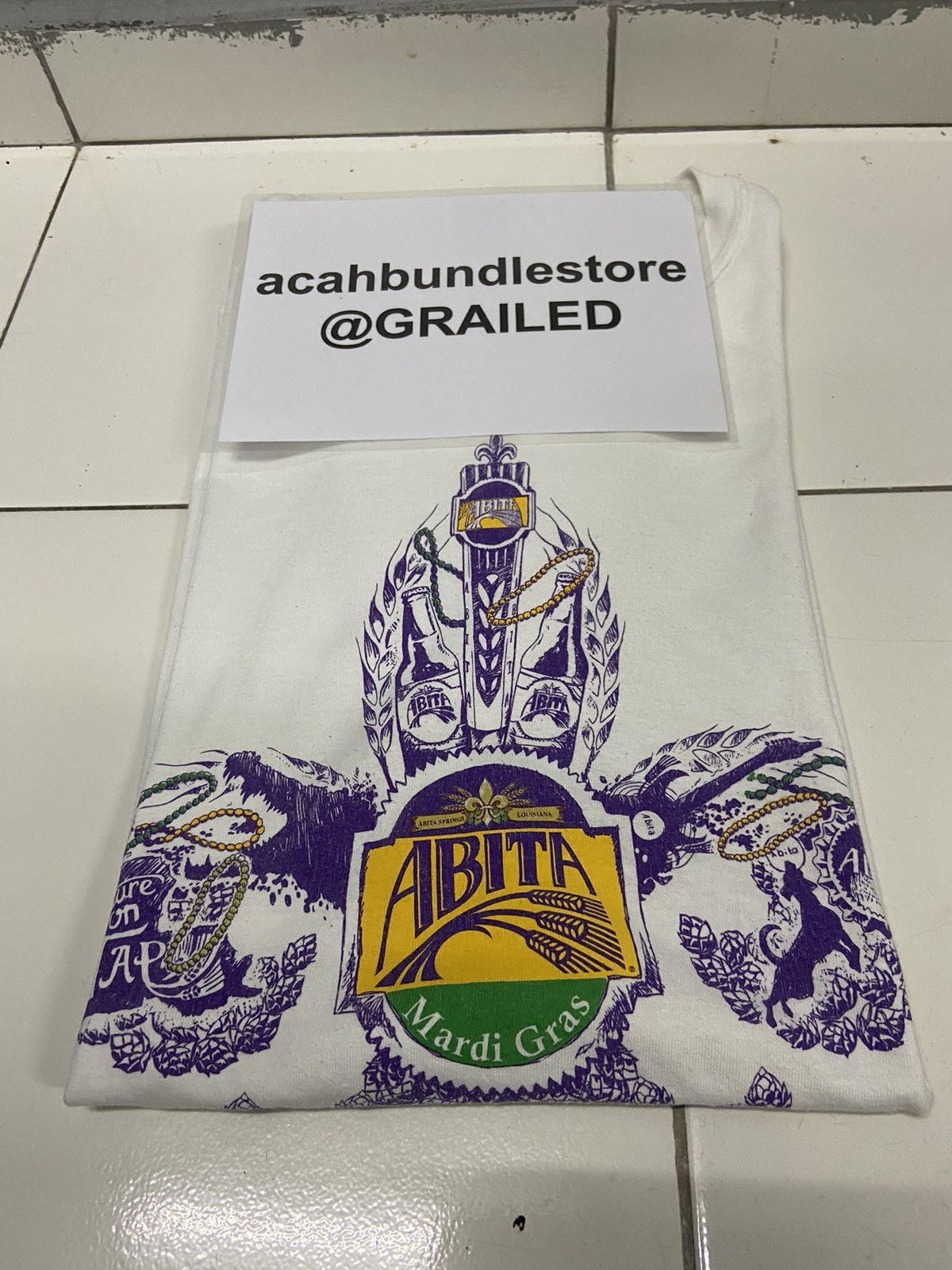 Vintage ABITA MARDI GRAS SHORT SLEEVE TEE SHIRT Size US XL / EU 56 / 4 - 14 Thumbnail