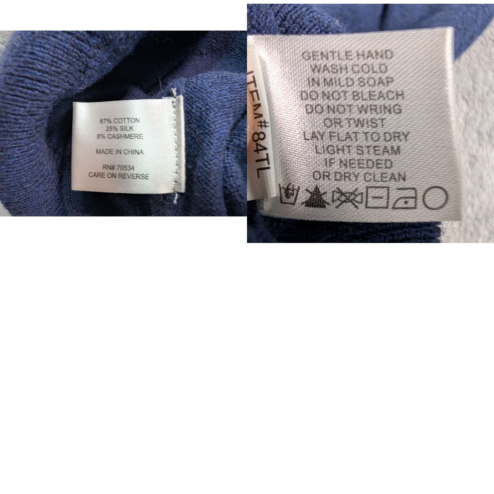 Orvis Orvis Sweater Long Sleeve Mock Neck 1/4 Zip Cashmere Cotton Silk Blend Navy Large Men’s Pullover Winter Casual Size US L / EU 52-54 / 3 - 8 Thumbnail
