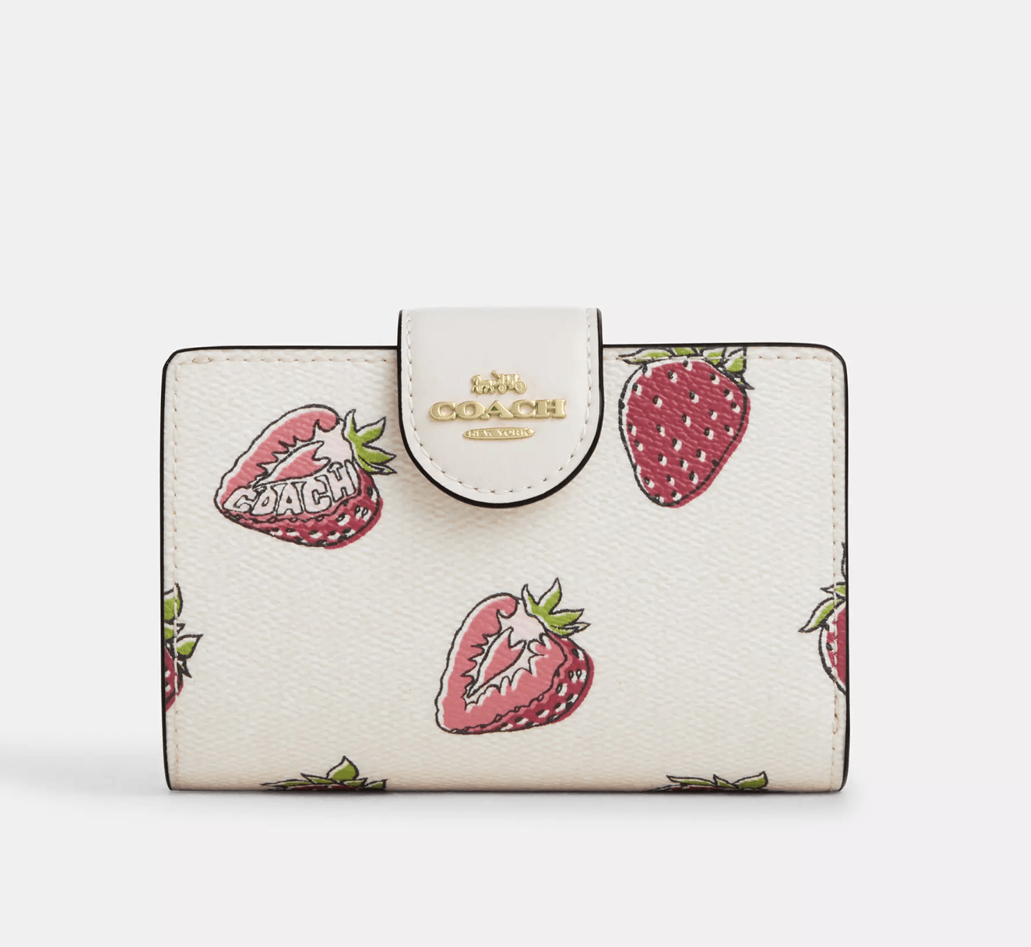 Coach Coach CAP01 Medium Corner Zip Wallet With Strawberry Print Size ONE SIZE - 7 Thumbnail