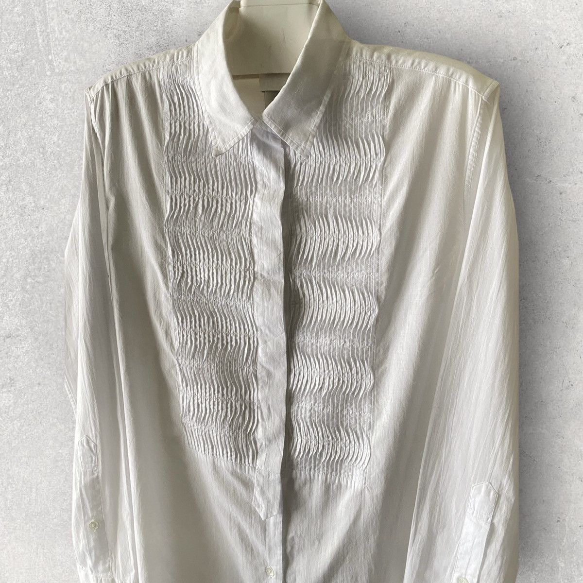 Ann Demeulemeester Ann Demeulemeester Wavy Frill Oversize Long Shirt Size XS / US 0-2 / IT 36-38 - 2 Thumbnail