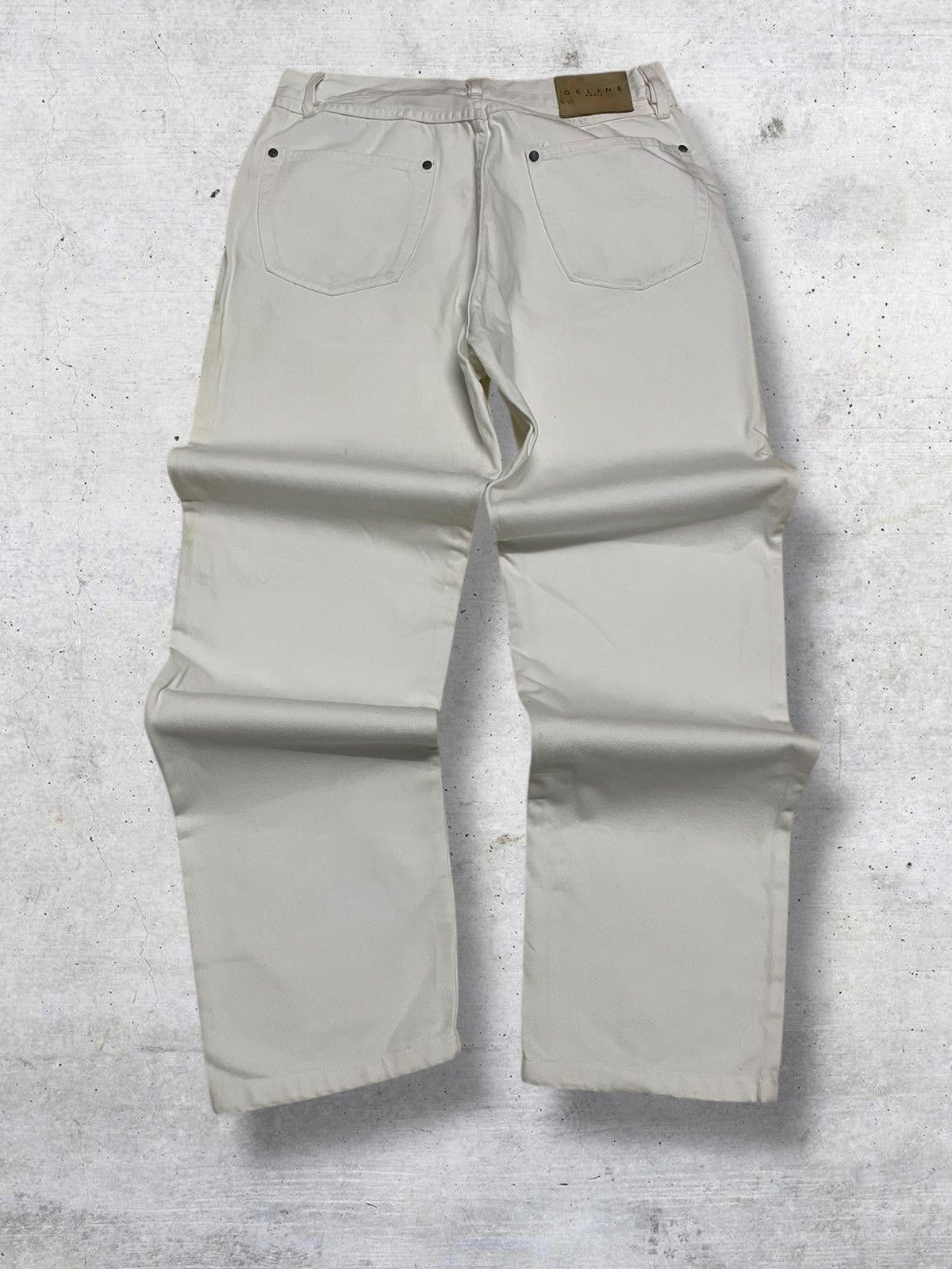 Celine VINTAGE CELIN PARIS DESIGNER 90S CLEAN WHITE BAGGY DENIM Size US 28 / EU 44 - 9 Thumbnail