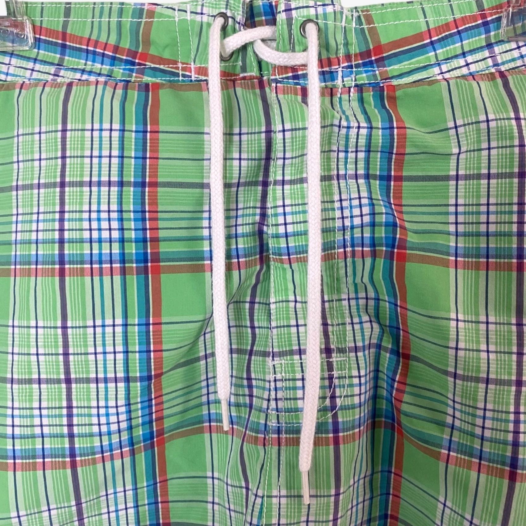 Polo Ralph Lauren VINTAGE Polo Ralph Lauren Cargo Swim Board Shorts Mens 42 Green Plaid Pockets Size US XL / EU 56 / 4 - 5 Thumbnail