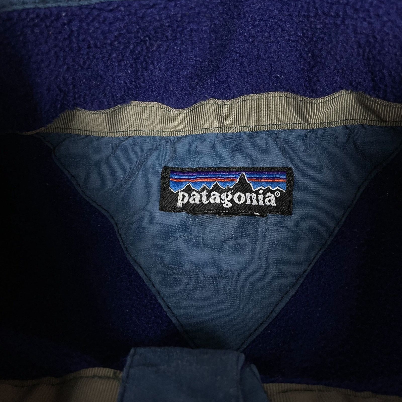 Patagonia × Vintage Patagonia Men Blue Fleece Lined Long Sleeve Snap T Jacket Size US L / EU 52-54 / 3 - 4 Thumbnail