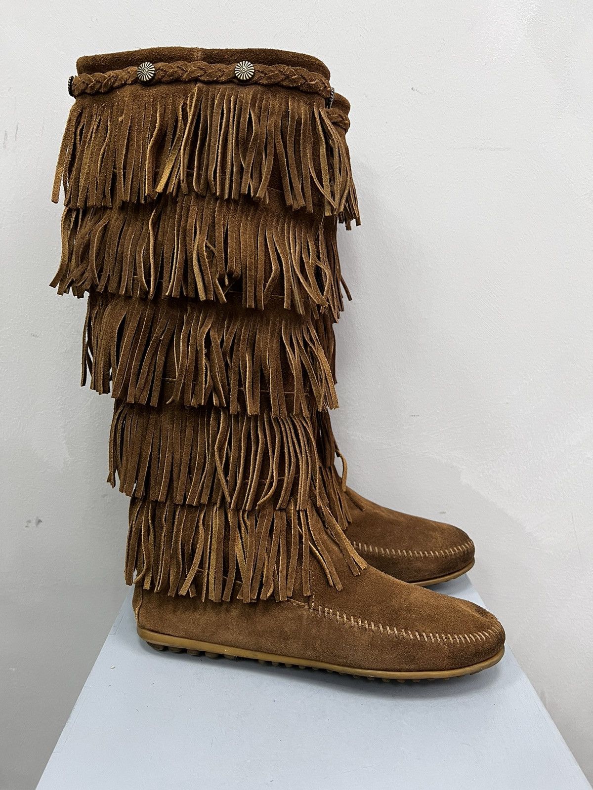 14th Addiction × Japanese Brand VINTAGE 14th Addiction style 00s Suede Boots high top shoes Size US 7 / IT 37 - 6 Thumbnail