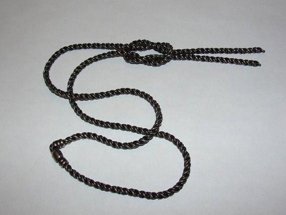 Designer Sterling Silver Nautical Knot Tassel Necklace Unisex Size ONE SIZE - 3 Thumbnail