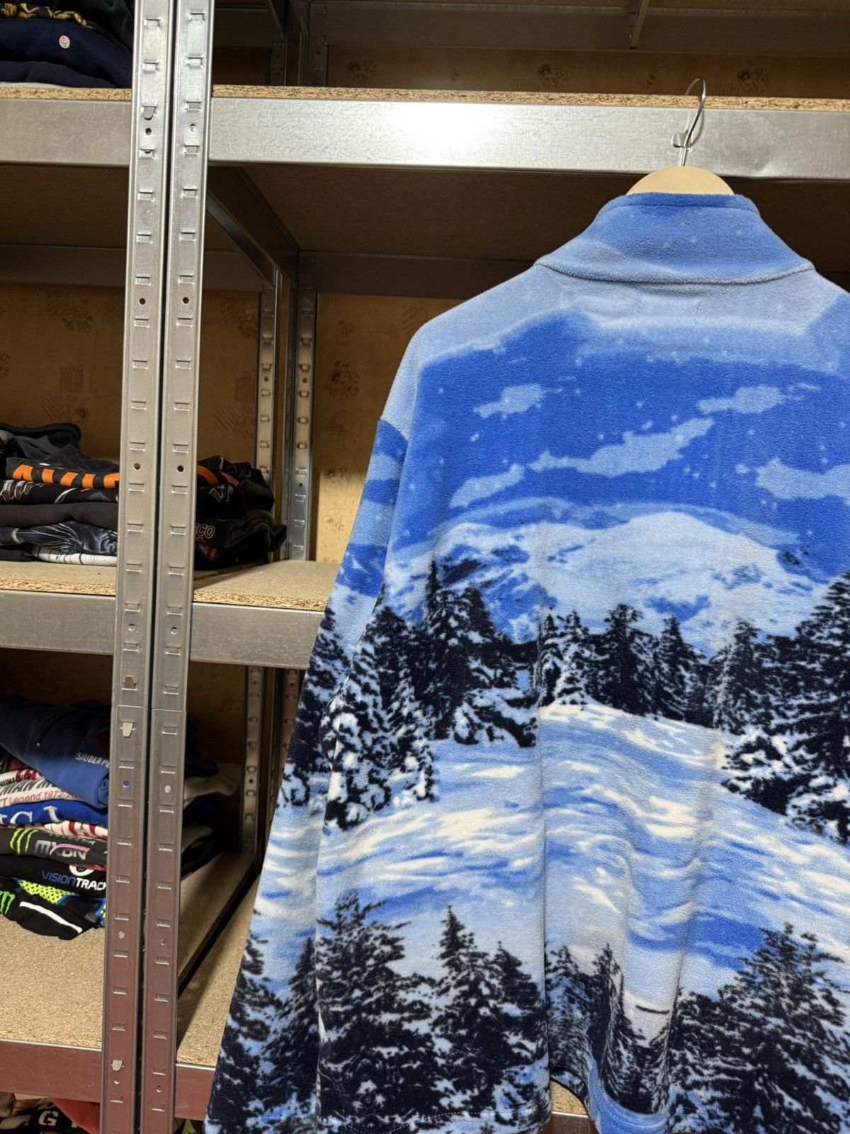 Vintage 1990’s Atlas For Men Wolf Print Zip Fleece Pullover Y2K Hype Size US XXL / EU 58 / 5 - 5 Thumbnail
