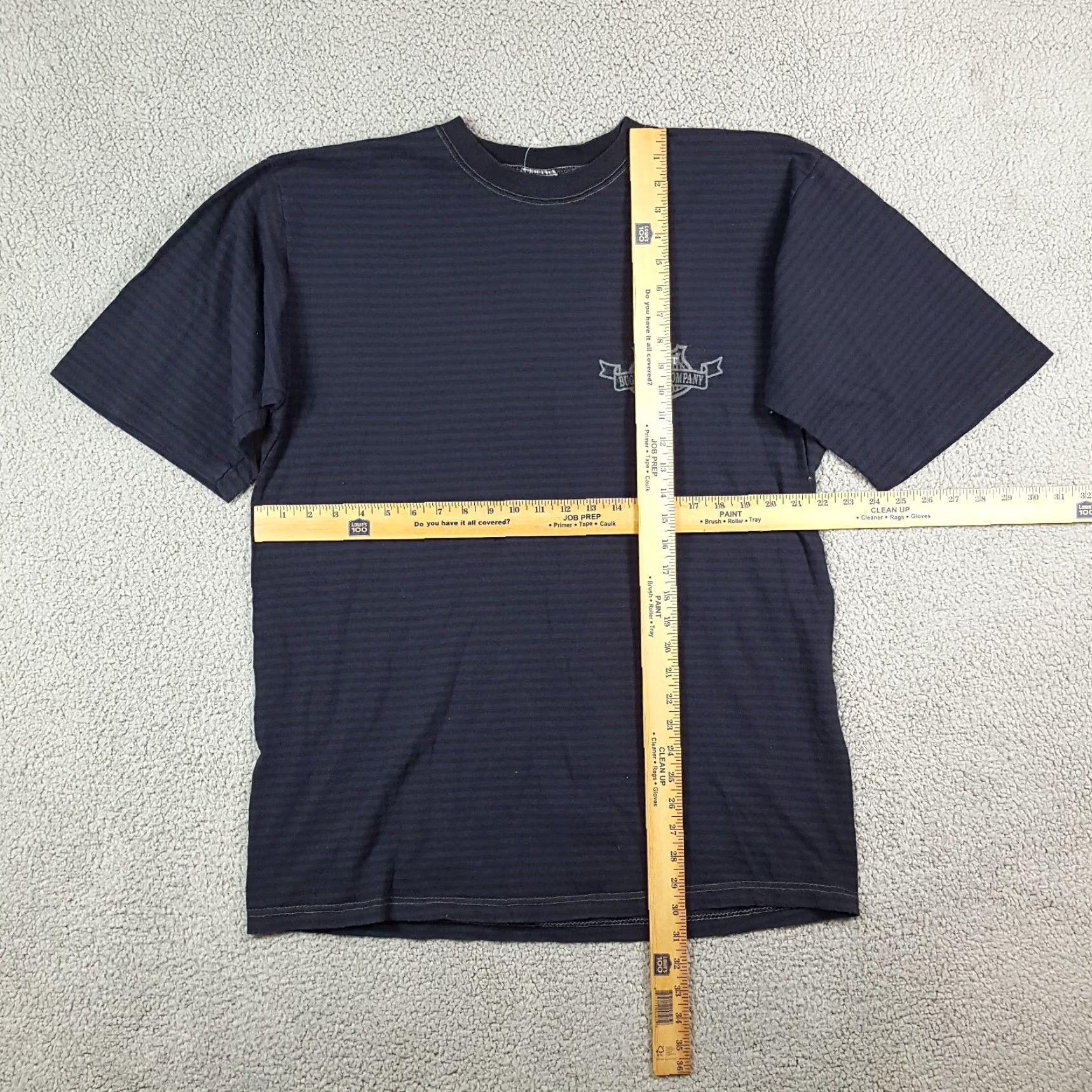 Bugle Boy VINTAGE Bugle Boy Striped Biker Logo T-Shirt Men's Medium Gray Y2K Retro Skate Surf Grunge Size US M / EU 48-50 / 2 - 2 Thumbnail