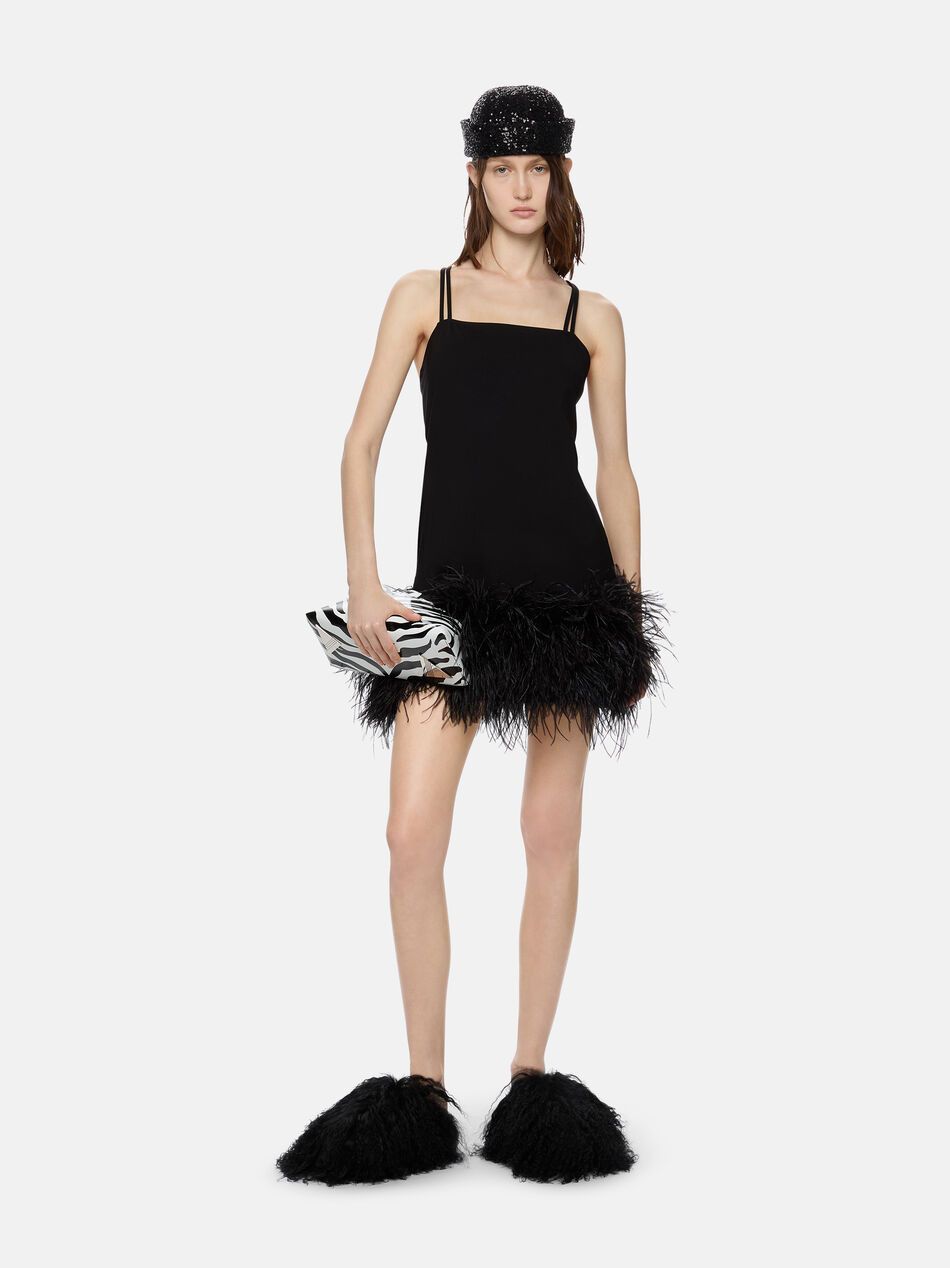 The Attico o1mle0525 Fujiko Mini Dress in Black Size S / US 4 / IT 40 - 2 Thumbnail
