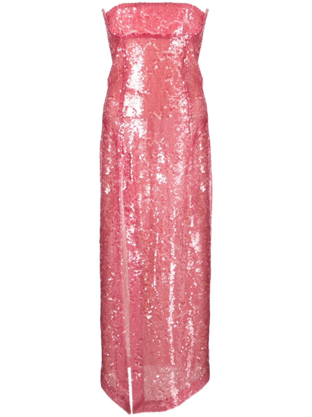 The Attico o1mle0526 Bustier Midi Dress in Pink Size M / US 6-8 / IT 42-44 - 1 Thumbnail