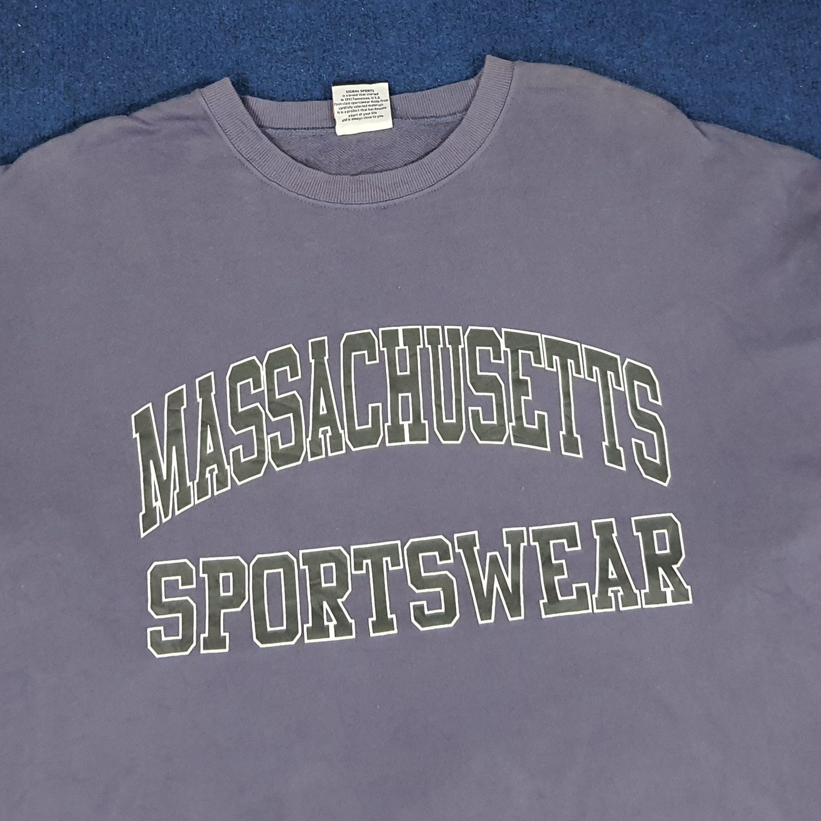 Vintage Vintage Massachusetts Sportswear Sweatshirts C229N14 Size US XL / EU 56 / 4 - 2 Thumbnail