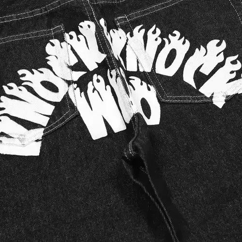 Vintage Patchwork Graphic Jeans Size US 34 / EU 50 - 3 Thumbnail