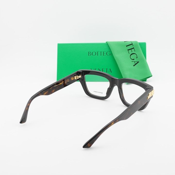 Bottega Veneta Bottega Veneta BV1190O 002 Eyeglasses Havana 50mm Rectangle Size ONE SIZE - 10 Thumbnail