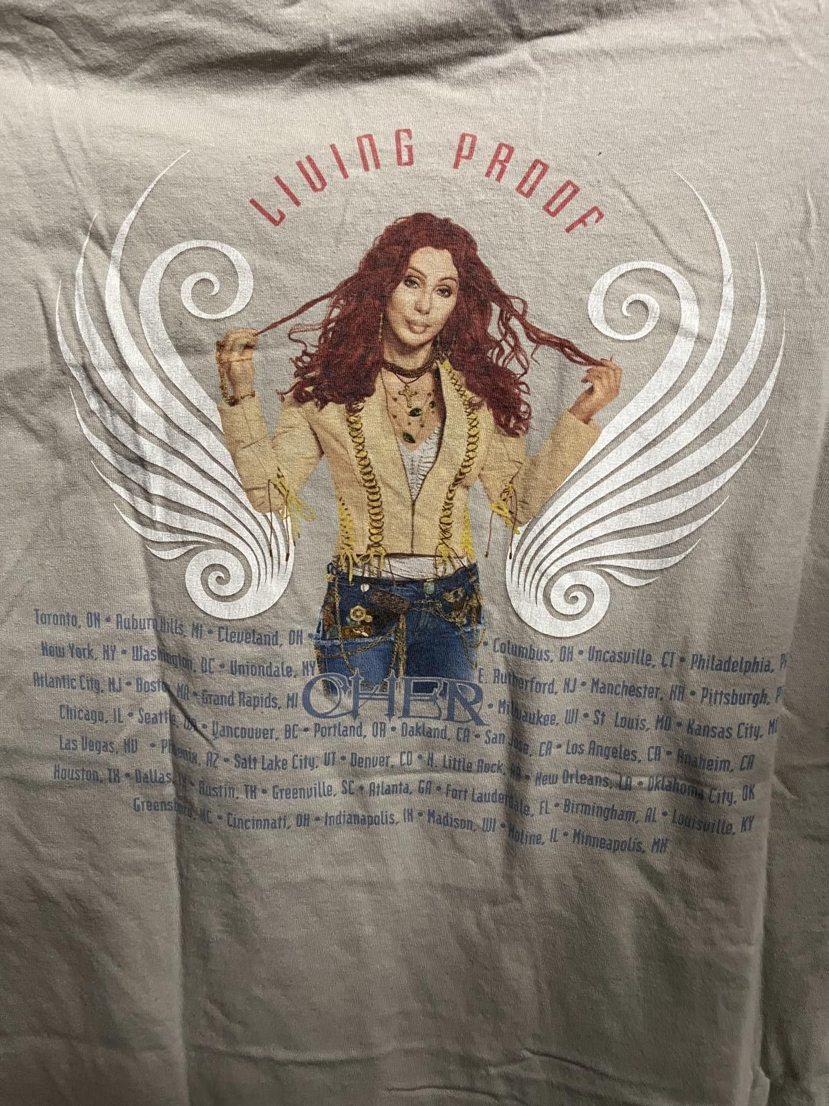 Designer Vintage Cher Living Proof Tour T-shirt Farewell Tour Shirt Size US L / EU 52-54 / 3 - 5 Thumbnail