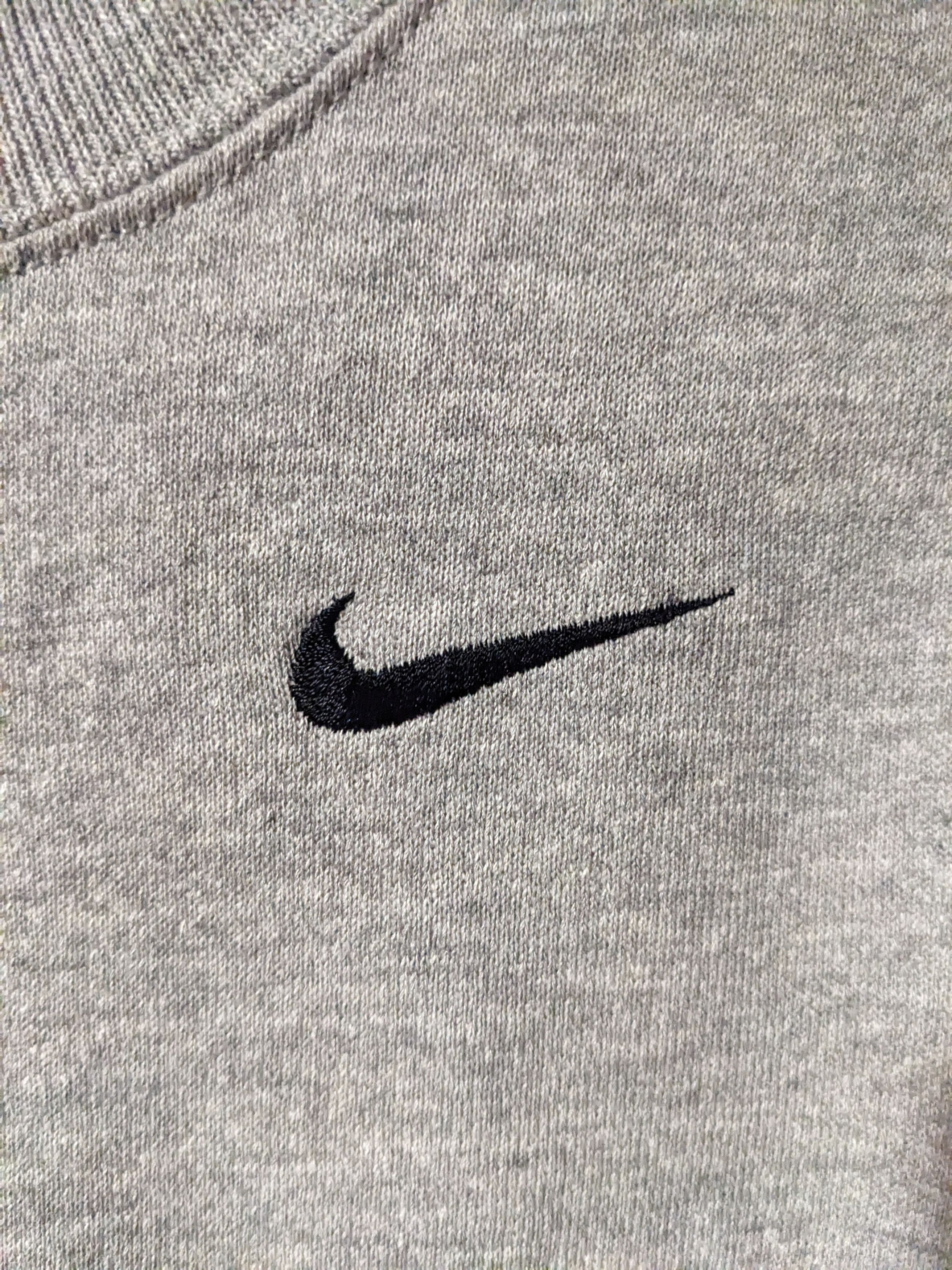 Nike × Vintage Vintage 90s Nike Mini Swoosh Youth Medium Sweatshirt Size US M / EU 48-50 / 2 - 2 Thumbnail