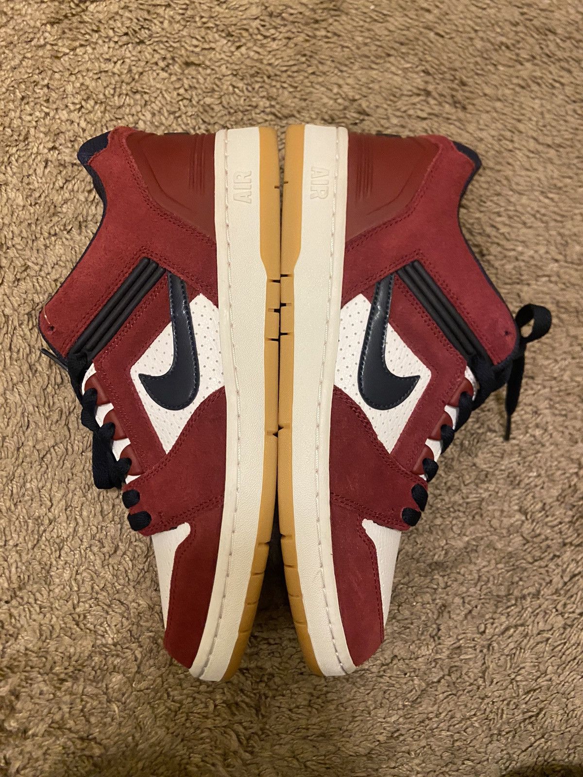 Nike Nike SB Air Force 2 Low Team Red Obsidian Shoes size 9.5 Size US 9.5 / EU 42-43 - 2 Thumbnail