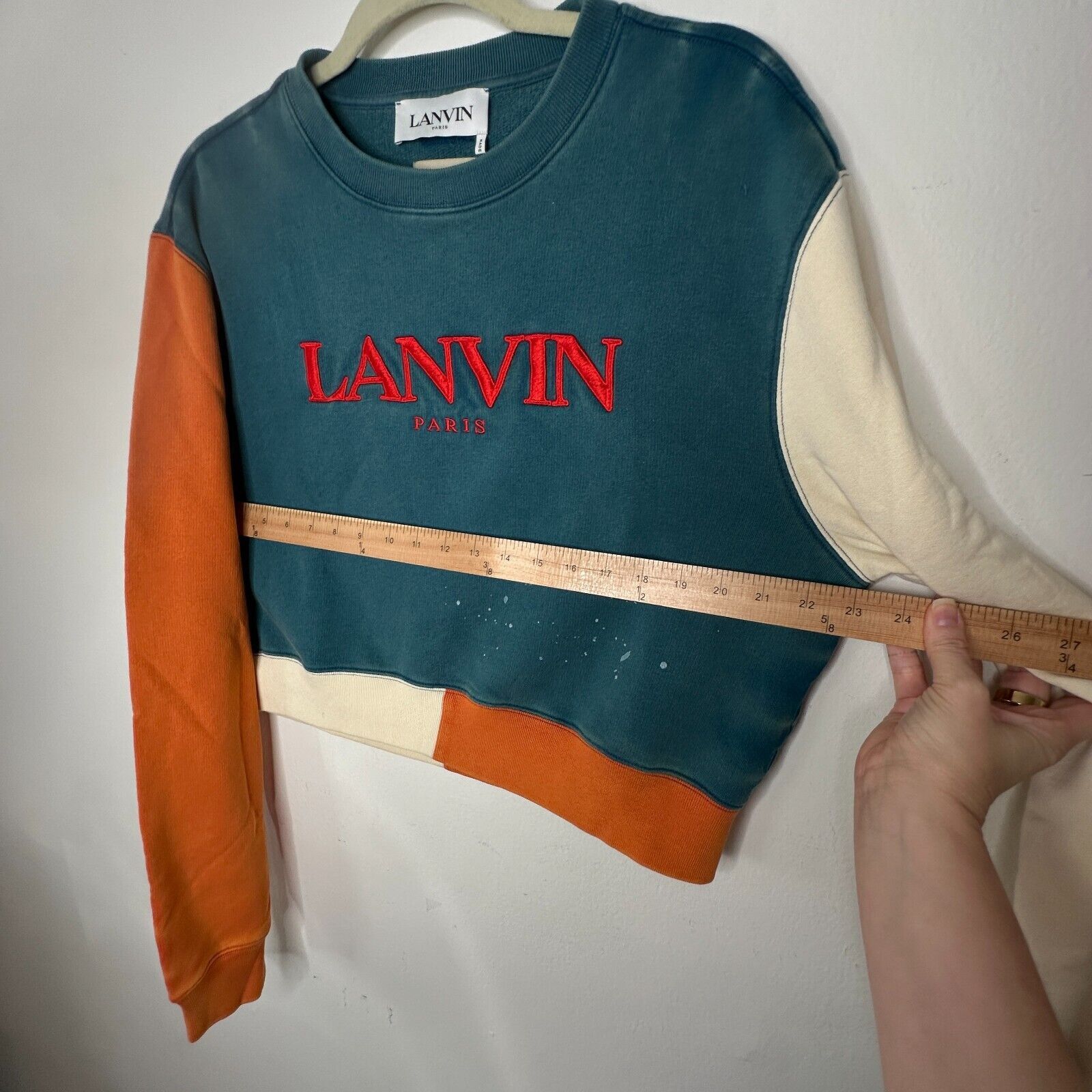 Lanvin Gallery Dept. x Lanvin Orange Cream & Teal Logo Sweatshirt S Size S / US 4 / IT 40 - 8 Thumbnail