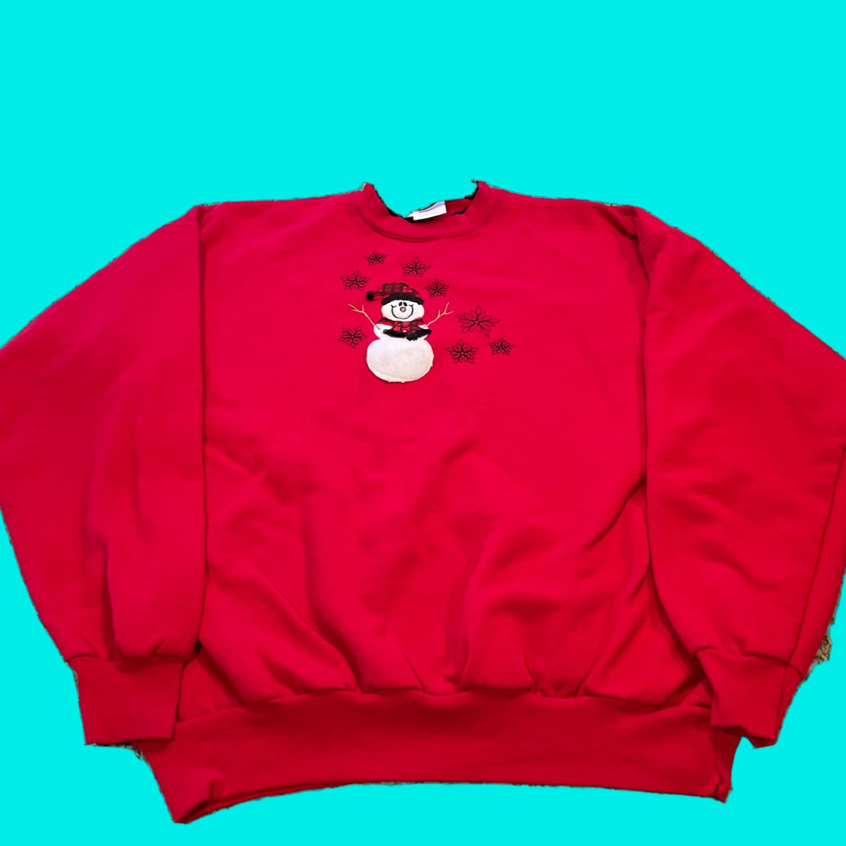 Hanes VINTAGE Hanes Comfort Women’s Sweater Crew Neck Red Snowman XL Ugly Christmas 90s Embroidered Womens XL Size XL / US 12-14 / IT 48-50 - 1 Thumbnail