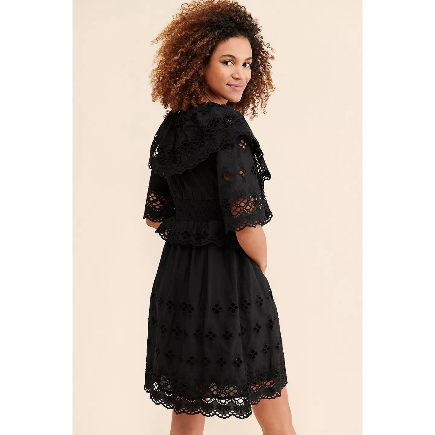 Free People New Free People Antik Batik Ally Eyelet Mini Dress $437 XS Size XS / US 0-2 / IT 36-38 - 4 Thumbnail